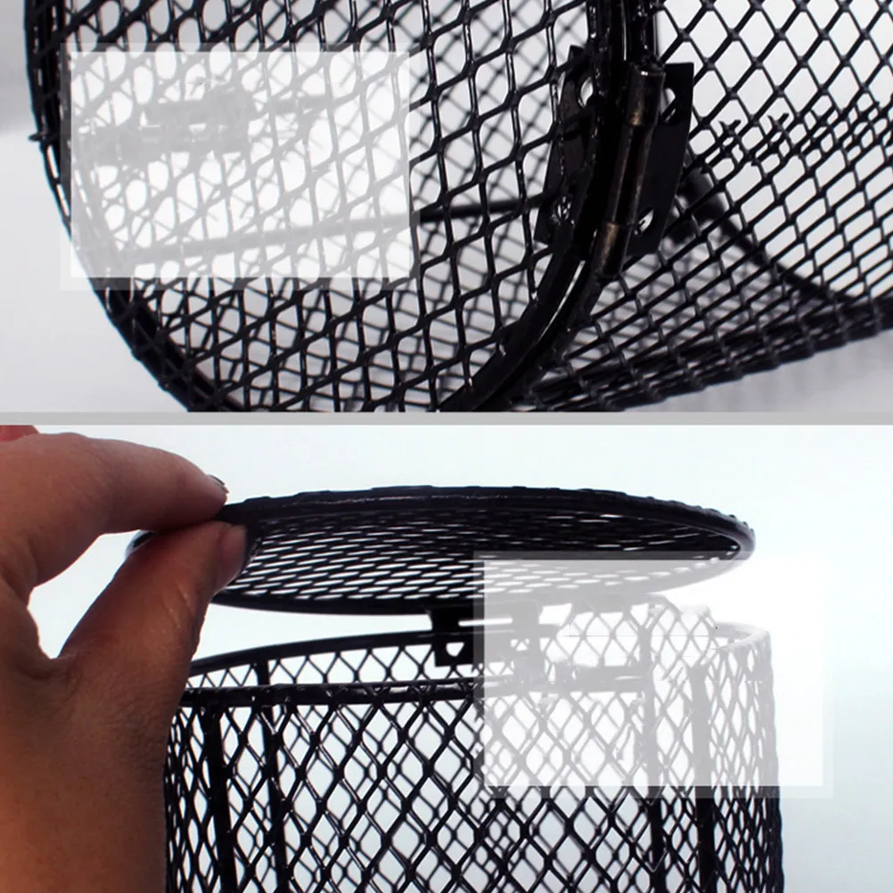 Iron Reptile Heat Lamp Shield Anti-Scald Lampshade for Turtles Lizards Snakes Amphibians Reptile Heating Lamp Ceramic Bulb