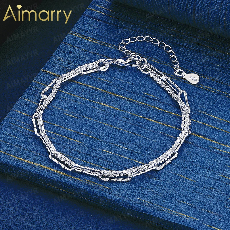 925 Sterling Silver Niche Texture Splicing Bracelet for Women's Parties Banquets Weddings High-quality Fashion Gifts Jewelry