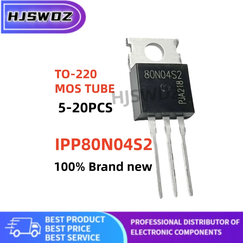 5/10/20Pcs New IPP80N04S2 80N04S2 TO-220 MOS FET Power Field effect tube