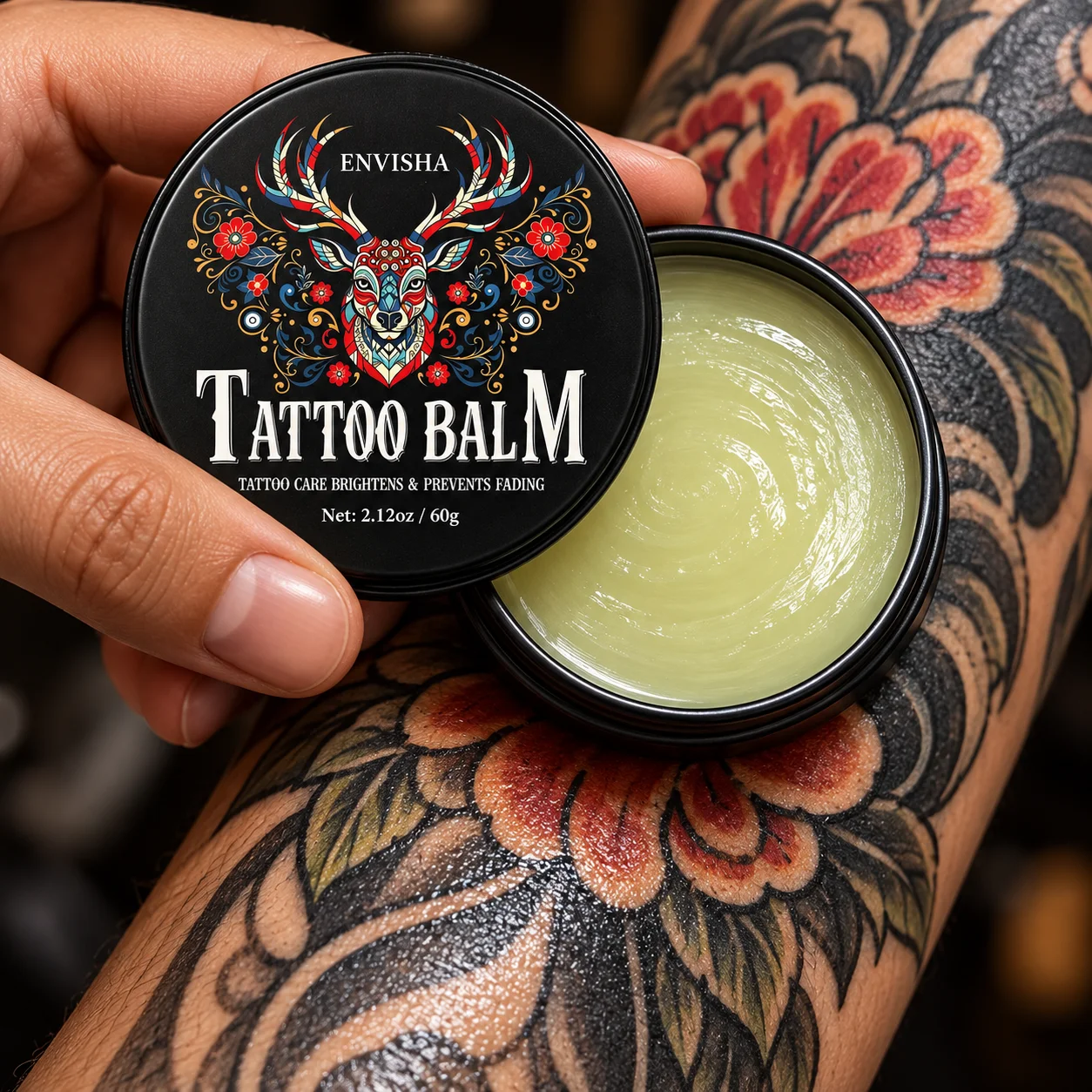 60g Tattoo Skin Body Care Balm Deeply Moisturizing Nourishing After Tattooing Brightens Lasting Color Fixation Non-irritating