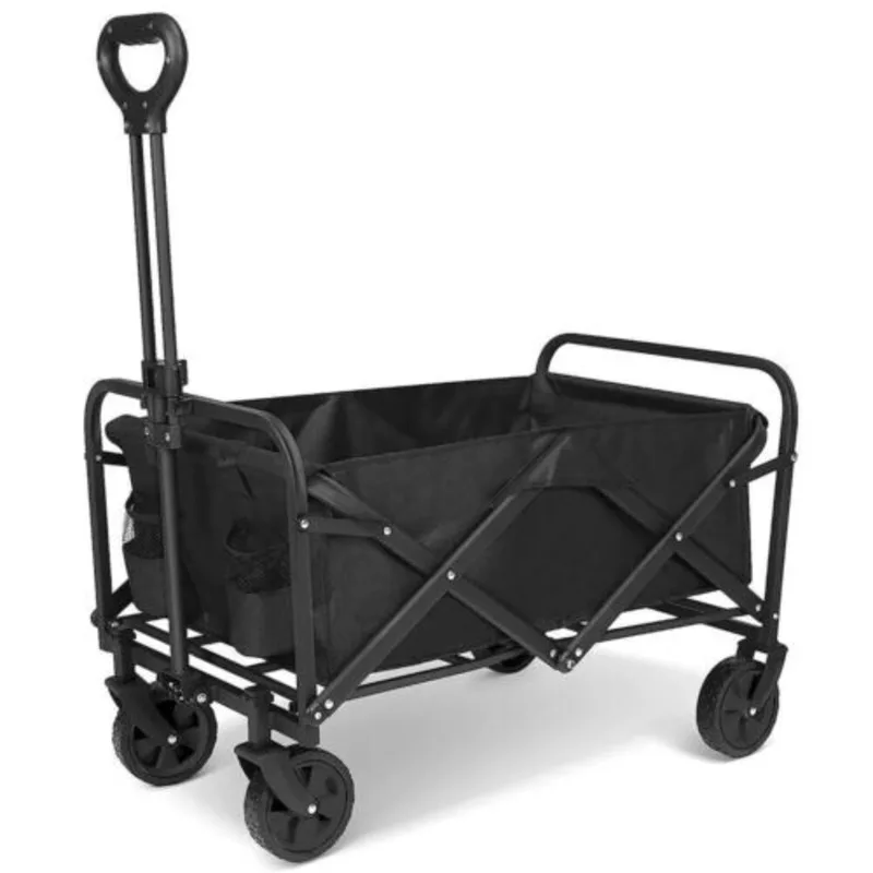 Outdoor folding stroller Large capacity camping cart Mobile stroller Heavy-duty folding beach garden cart