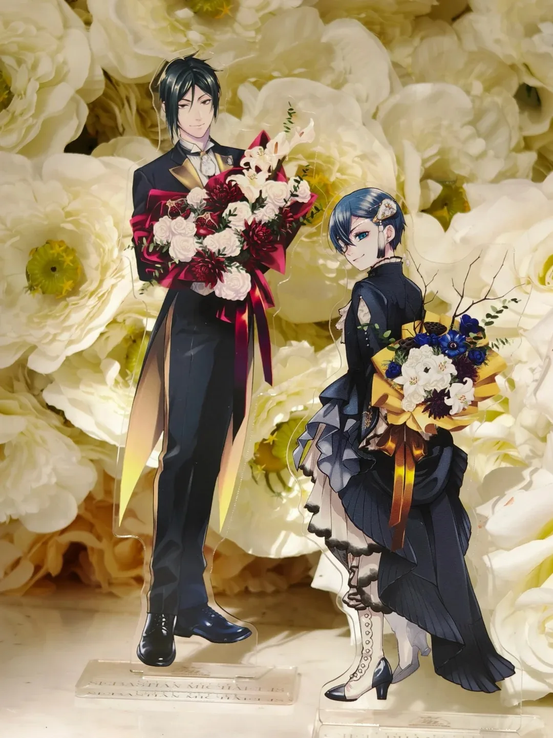 Акриловая подставка с изображением букетов черного Батлера, серия цветов, демонстрационная фигурка небесника Себастьяна, коллекционные аниме товары, украшение для стола Акриловая подставка с изображением букетов черного Батлера, серия цветов, демонстрационная фигурка небесника Себастьяна, коллекционные аниме товары, украшение для стола
