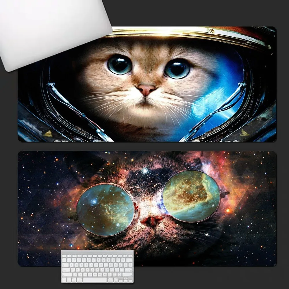 

Space Cat CUTE Mousepad Animation Office Student Gaming Thickened Large Writing Pad Non-slip Cushion Mouse Pad Girls Bedroom