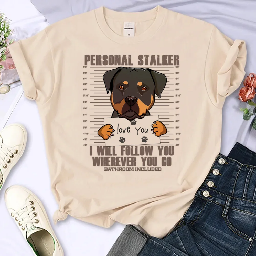 rottweiler t shirt women streetwear t shirt female comic harajuku clothing