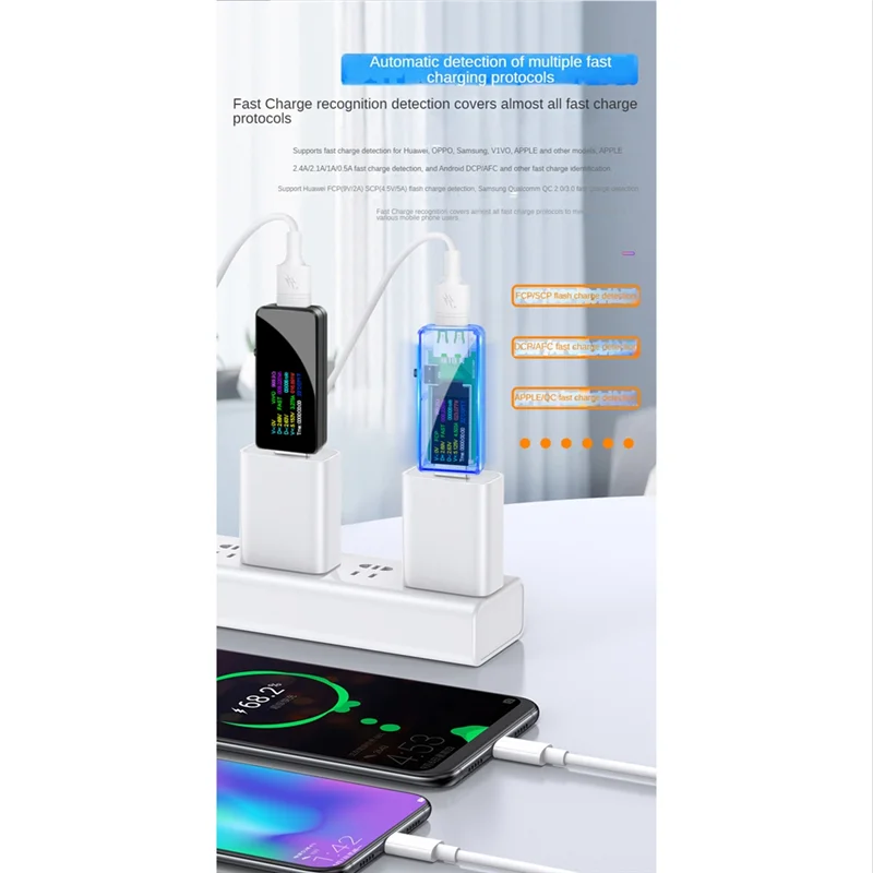 

USB-тестер U96P 13 в 1, цифровой вольтметр постоянного тока, вольтметр, амперметр, детектор, индикатор заряда, черный