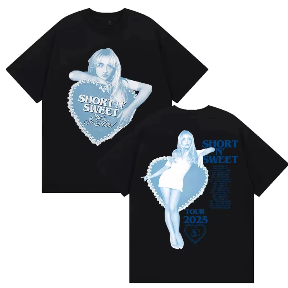 サブリナ カーペンター ツアー 2025 プリント Tシャツショート N