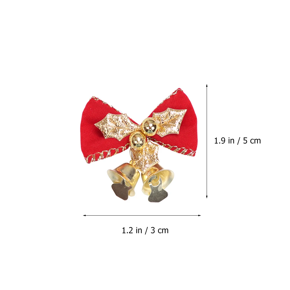

12pcs Christmas Decorations Xmas Tree Party Bowknot Cloth Iron Reusable Easy Clean Gifts Weddings Classrooms Gardens