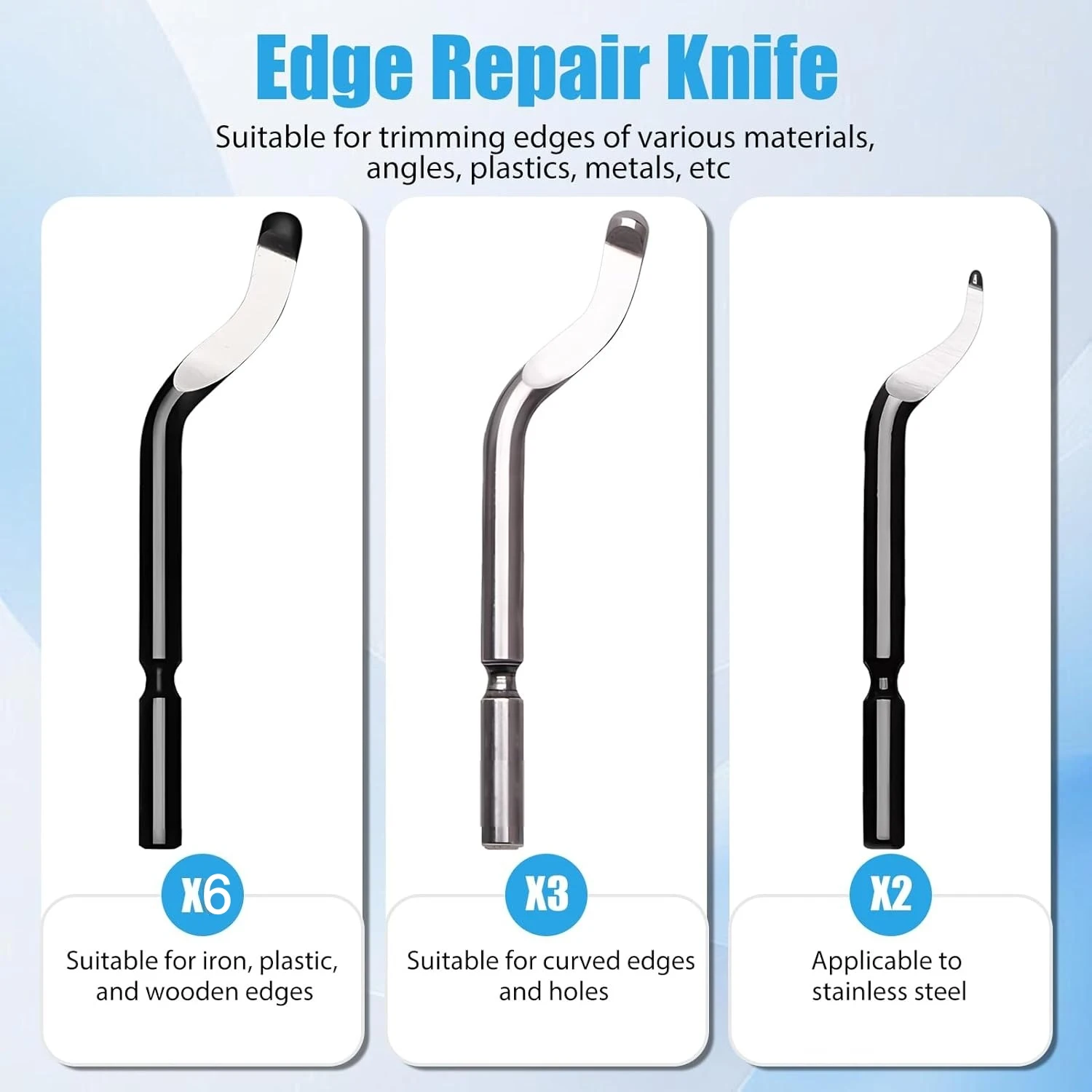 13PCS Deburring Tool with 11 High Speed Steel Blades Edge Burr Removing Tool with Micro Cutter Tweezer for Resin Plastic Metal