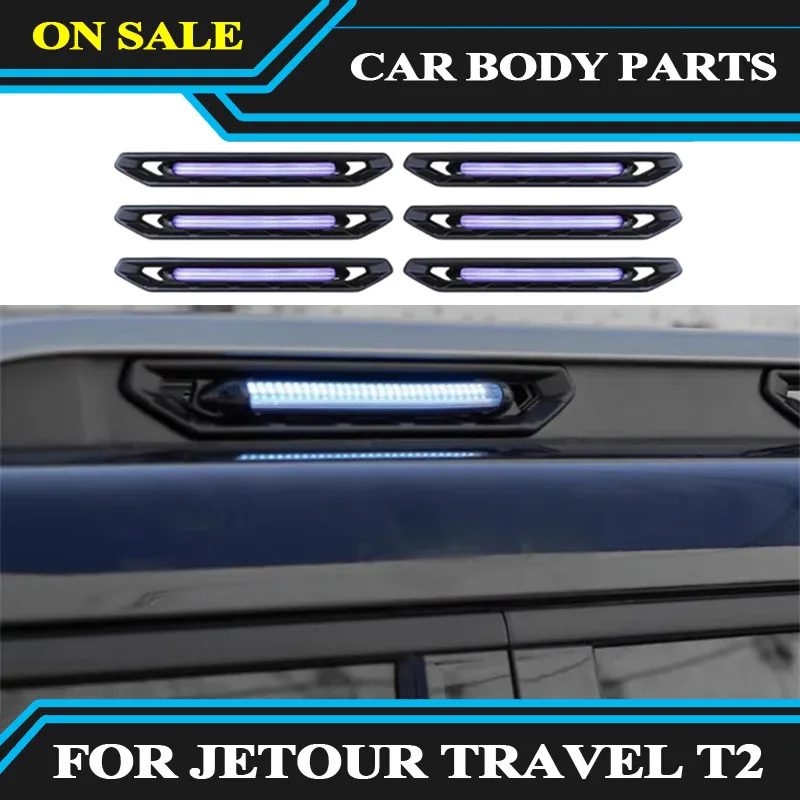 fit for JETOUR Traveler T2 car luggage rack LED side lights 2023-2024 luggage rack light decorative car external accessorie