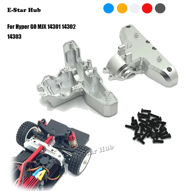 Traseira Gearbox Cover Gear para Hyper GO, MJX14301, 14302, 14303 OP, Metal Kit de Peças, Modelo RC Crawler Car, Caminhão, Buggy