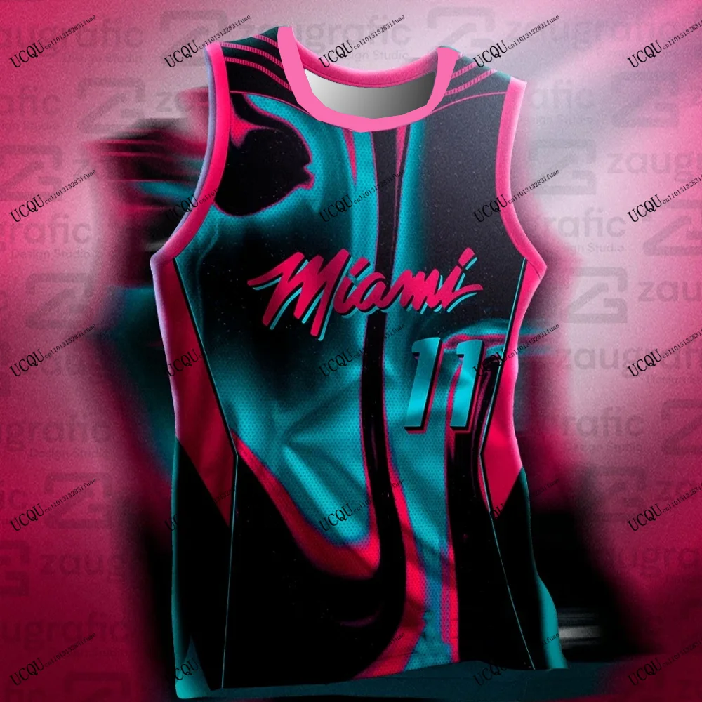 Miami Staffel 2025-26 # 11 Special Sensational Kit American Coleccion 3D-Druck Basketball-Trikot T-Shirt Erwachsene KINDER Unisex Top Weste