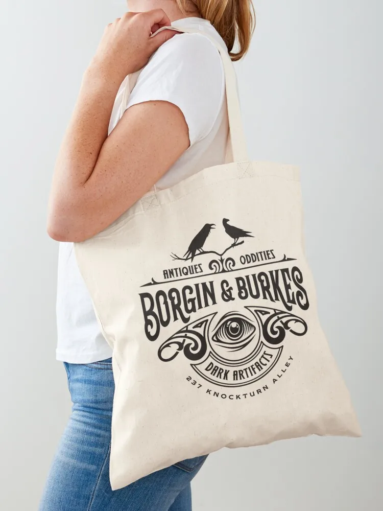 حقيبة تسوق نسائية من Borgin and Burkes حقيبة قماش للشاطئ للنساء