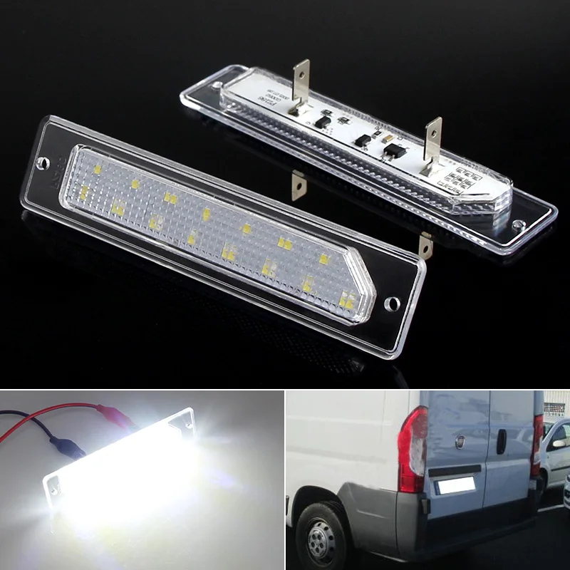 2 uds luces LED de matrícula para Fiat Ducato y Peugeot Boxer Manager y Citroen Jumper Relay Bus Box 1994-2002 203