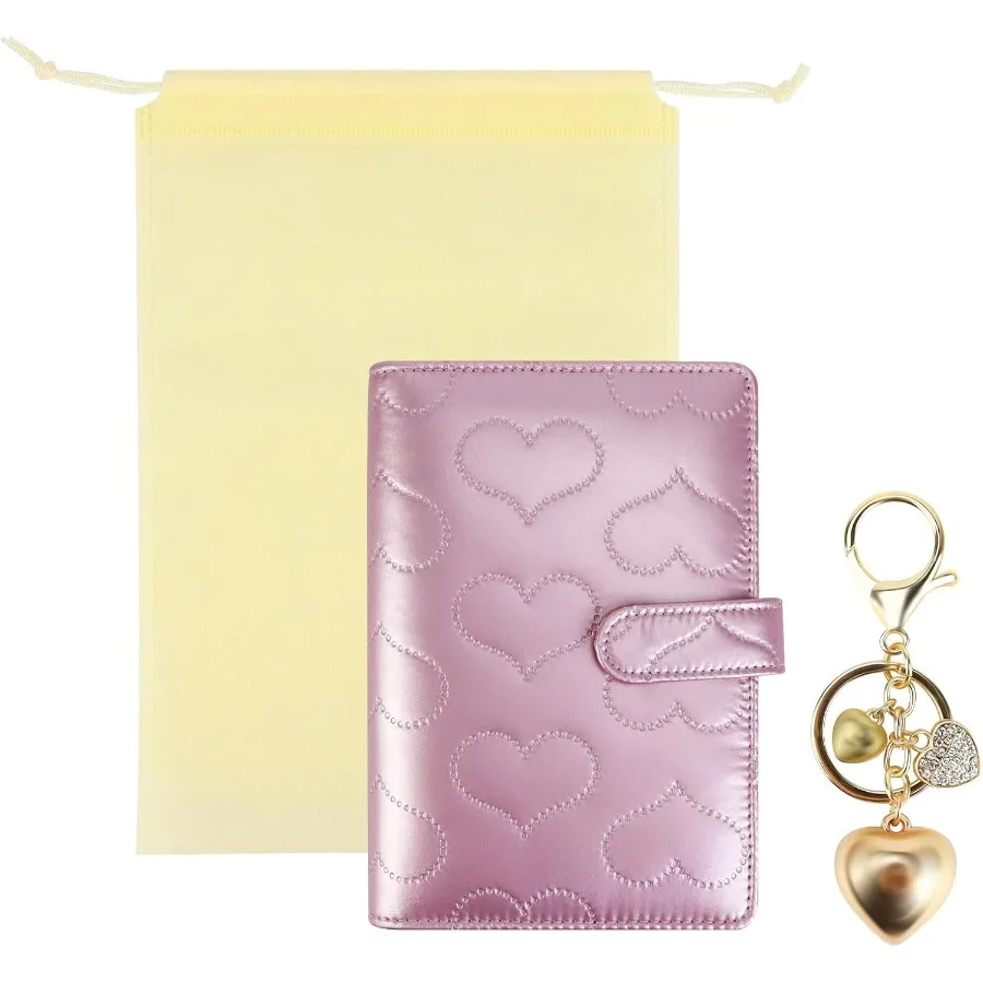 

Чехол-переплет из искусственной кожи с хлопковой подкладкой и золотым брелком, 6 колец, переплет для блокнота для A6, наполнительная бумага, многоразовый планировщик Persol wit