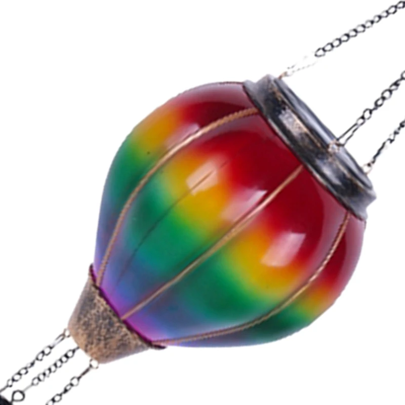 LICE-Hot Air Balloon Solar Lantern Lights Outdoor Hanging Solar Lantern For Garden Yard Patio Porch Decor