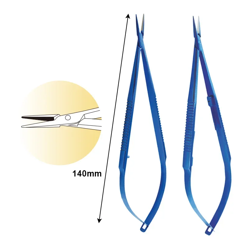 1pcs Needle Holder with Steel Coating Titanium Alloy Autoclavable Ophthalmic Surgical Tool