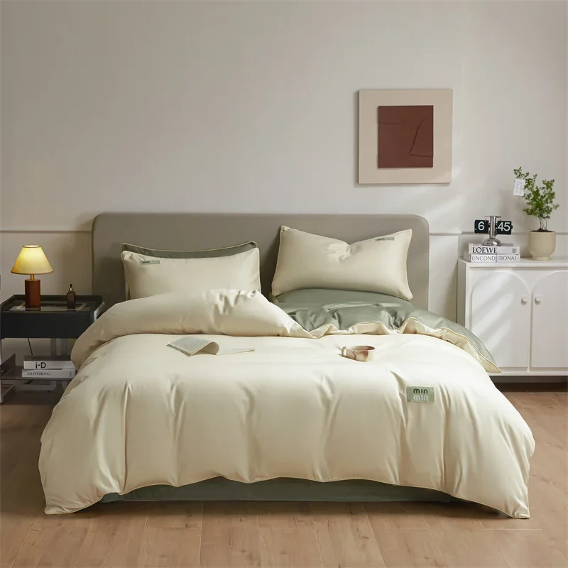 

Svetanya 100% Egyptian Cotton AB Solid Color Bed Linens Bedding Set Sheet Queen King Single Size