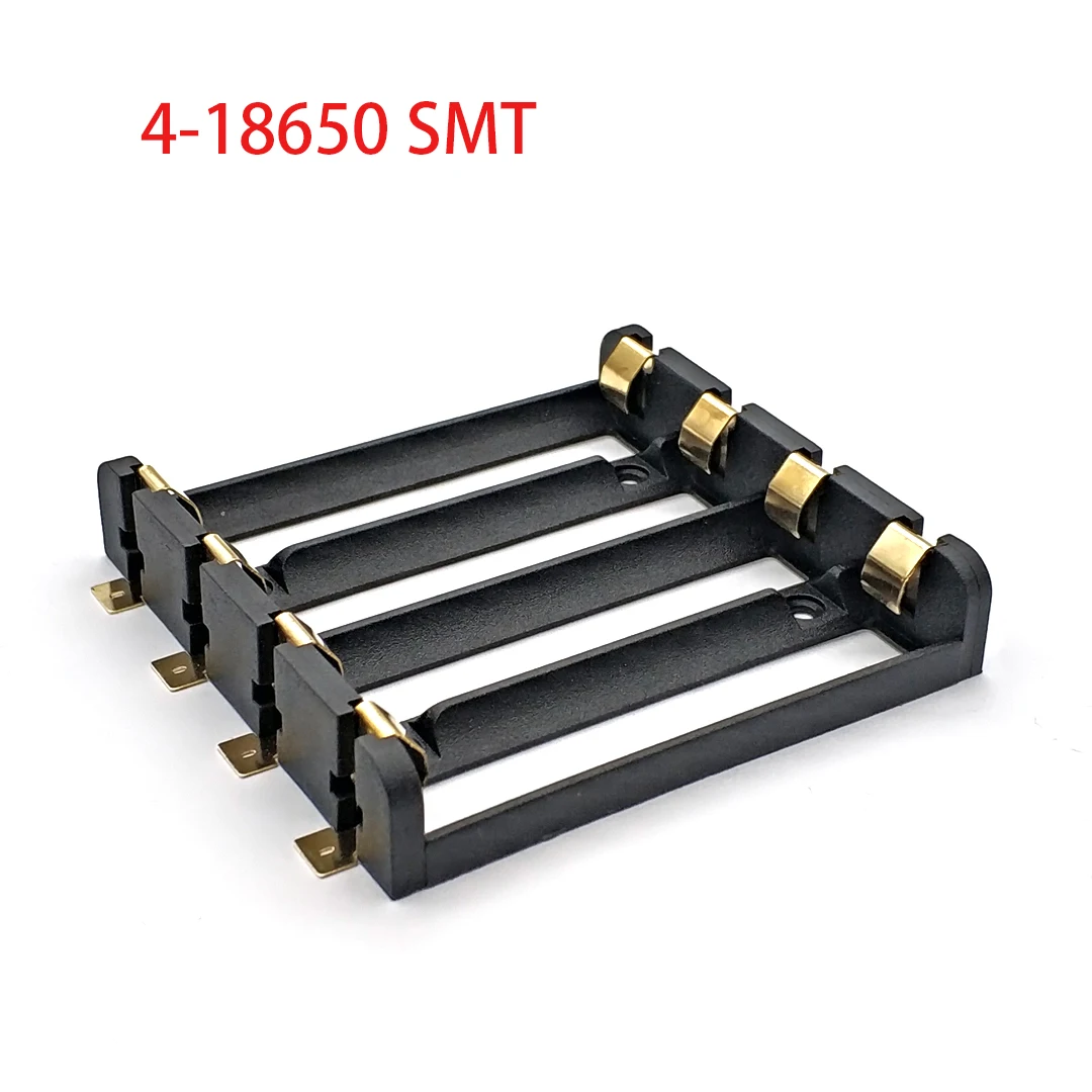 4S 18650 Batteriehalter 4er-Serie 14,8V SMT / THM Durchsteckmontage Optional Vergoldeter Nickel-Federkontakt PCB-Montage Batteriebuchse – Detail 1