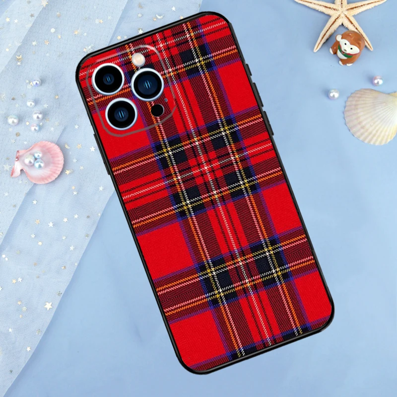 Clan Stewart Dress Tartan Plaid Pattern Case For iPhone 15 16 14 13 12 11 Pro Max Mini X XR XS Max 7 8 Plus Bumper Cases Cover