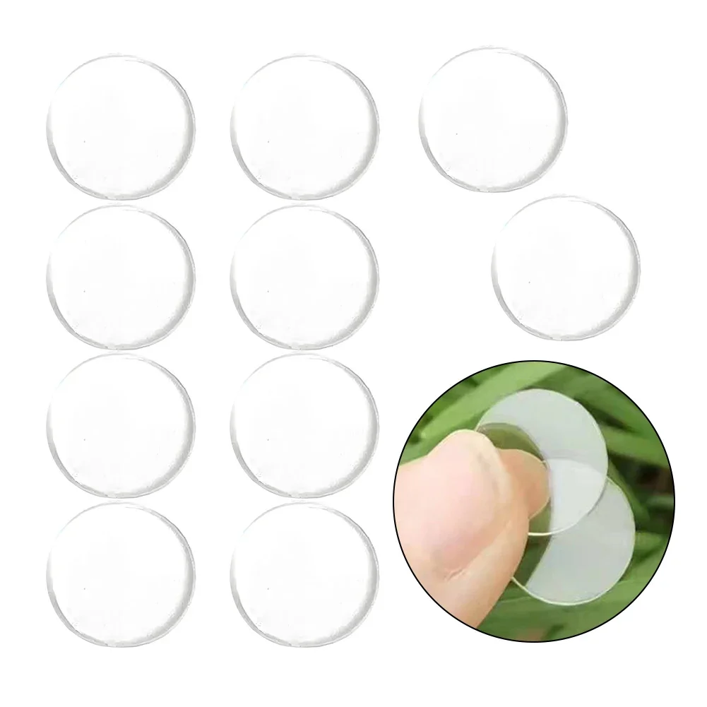 10pcs Billiards Cue Ferrule Pad 14mm Acrylic Transparent Tip Disk Ferrule Protection Pads  Snooker Pole Skin Head Accessories view 3