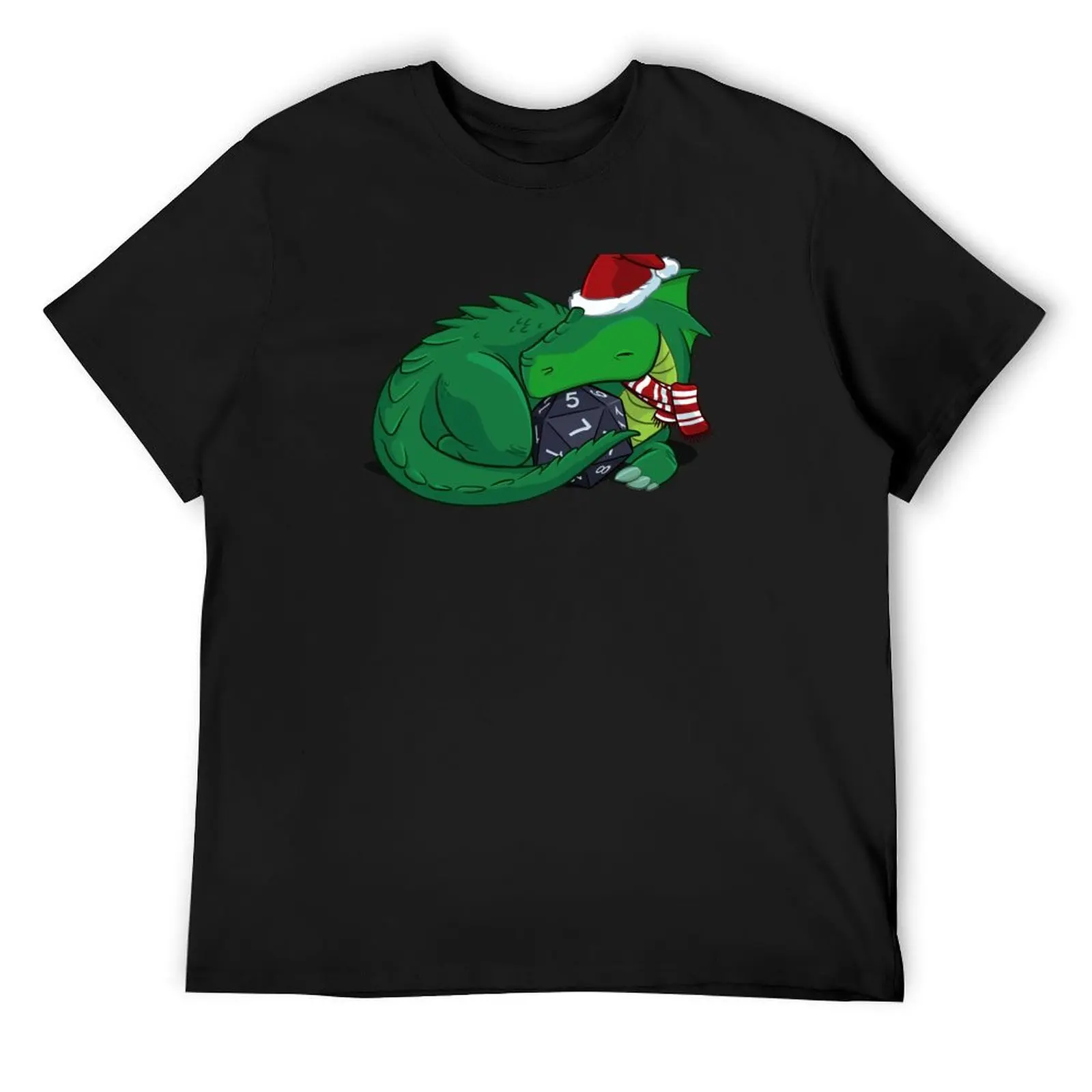 

D20 Green Dragon Holiday Edition T-Shirt graphic t shirts oversizeds cheap stuff valentines clothes oversized t shirts for men