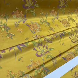 33 M Song 100% Mulberry Silk 140 Width Tang Suit Hanfu Cheongsam Ancient Costume Palace Golden Fabric