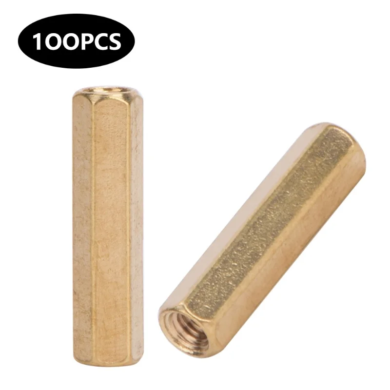 

Motherboard Brass Standoff Coupling Hex Nuts Accessories M3 2-Ways M3x5/6/8/10/12/15/20-50100Pcs M3 X 20