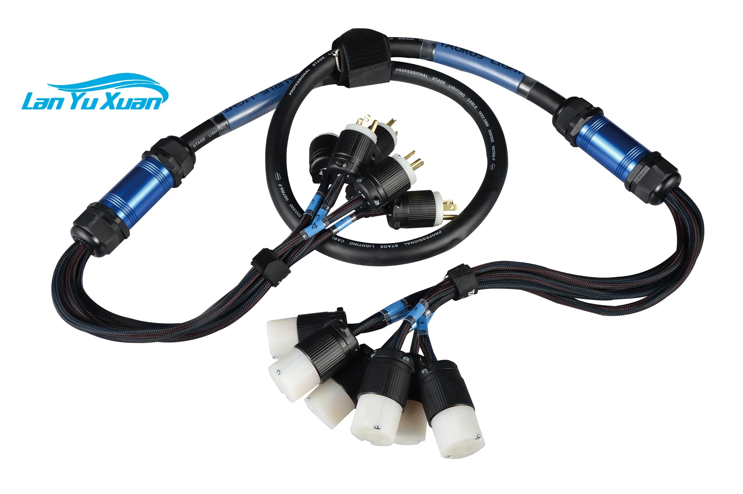 2026 2024 كابل اندلاع جديد مخصص 6 طرق إلى موصل اديسون/CEE/كابل سبليت Powercon #2