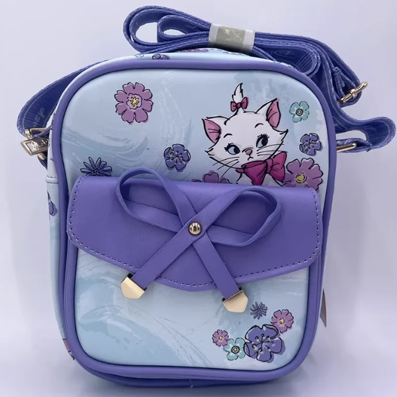 

New Disney Children'S Crossbody Bag Cute Printed Stitch Bag Mary Cat Mickey Bag Girl Leisure Bag Gift