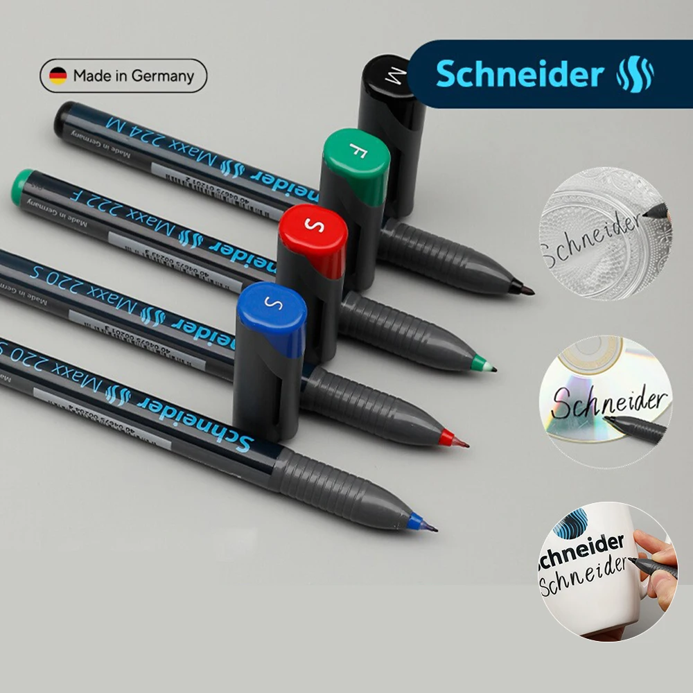 

1pcs Schneider Oil Marker Pen 220 Germany Permanently Non-toxic for Marking Glass Tiles Wall CD Disc Graffiti Office Supplies
