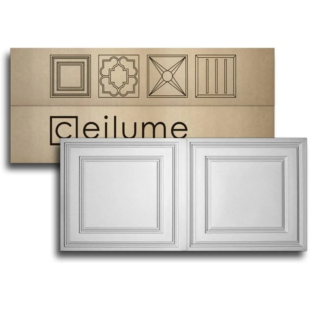 12 шт. Ультратонкая потолочная плитка Stratford с подсветкой, 2x4, для использования в 1 потолочной решетке с Т-образным стержнем — плитка на потолке