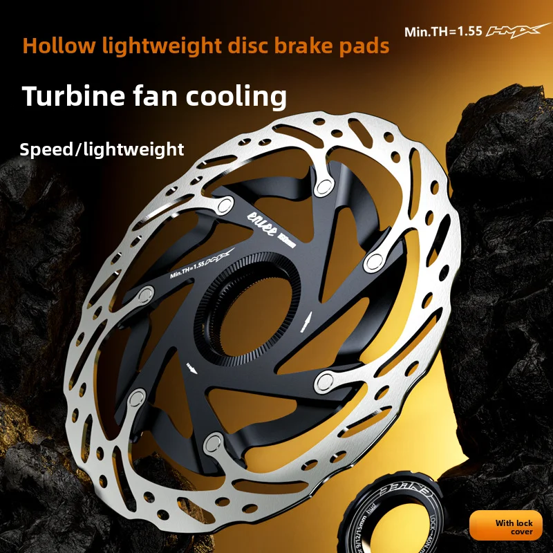 

Bicycle center lock heat dissipation disc brake pads for road and mountain bikes, 140/160mm with center lock accessories