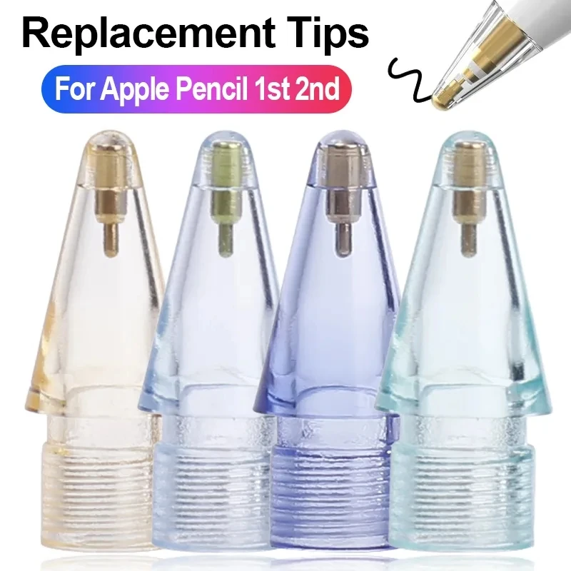 1/5PCS Transparent Tips for Apple IPad Pencil 1st 2nd Generation Replacement Nibs Color Clear Anti-wear Stylus Pen Tips