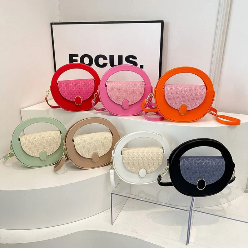 

Unique Vintage Designer Paris Fashion Bag Women's High-End Clutch Crossbody Leather Purse Solid Color