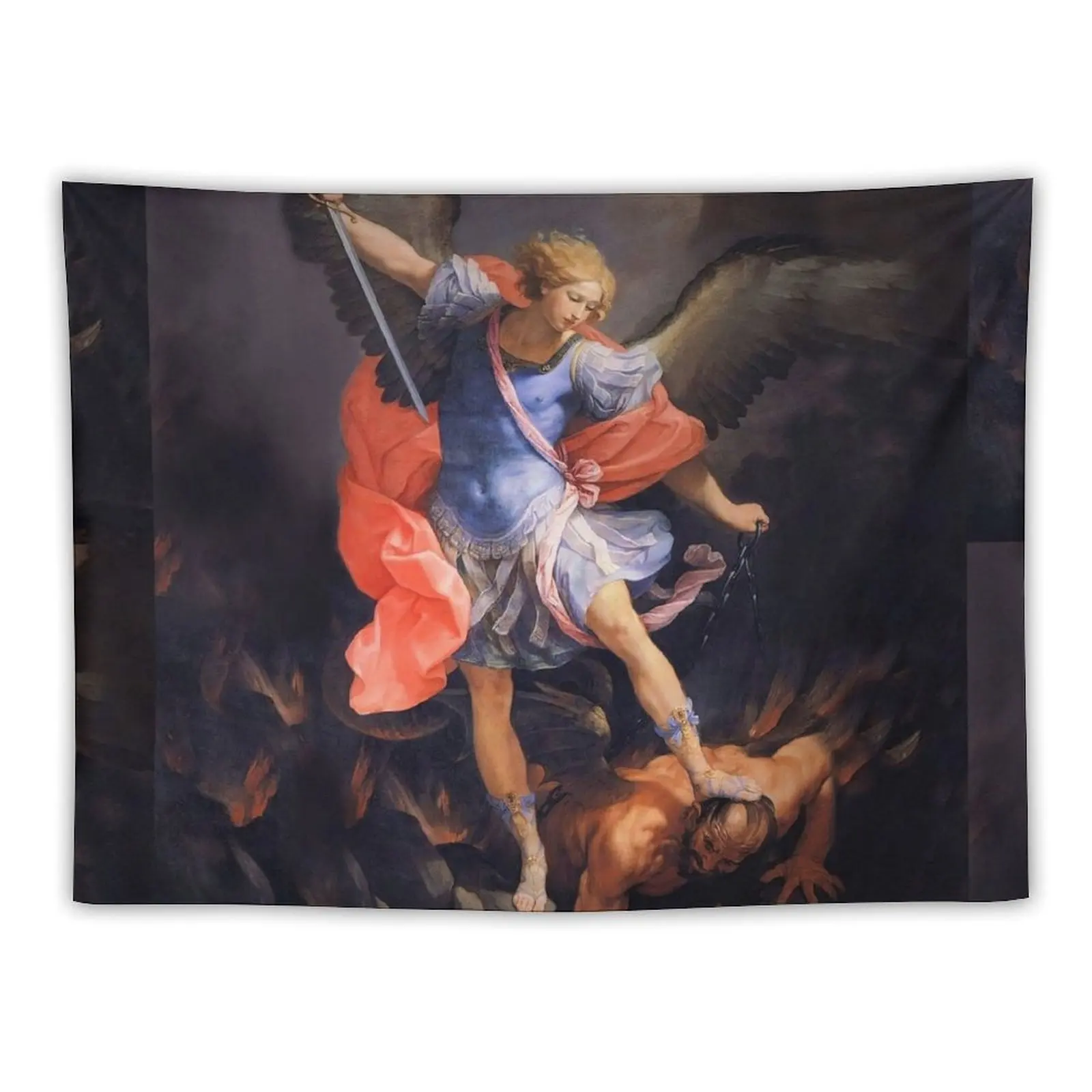 

St Michael Archangel Angel Catholic Saint Devotion Tapestry Wall Hangings Decoration For Bedroom Tapestry