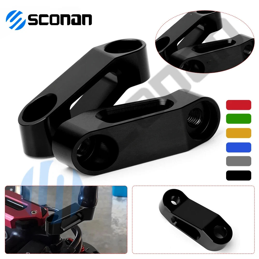 For Monster 696 796 821 1100 1200 Diavel Scrambler 800 400 Multistrada Mirror Riser Extenders Spacers Extension Adaptors