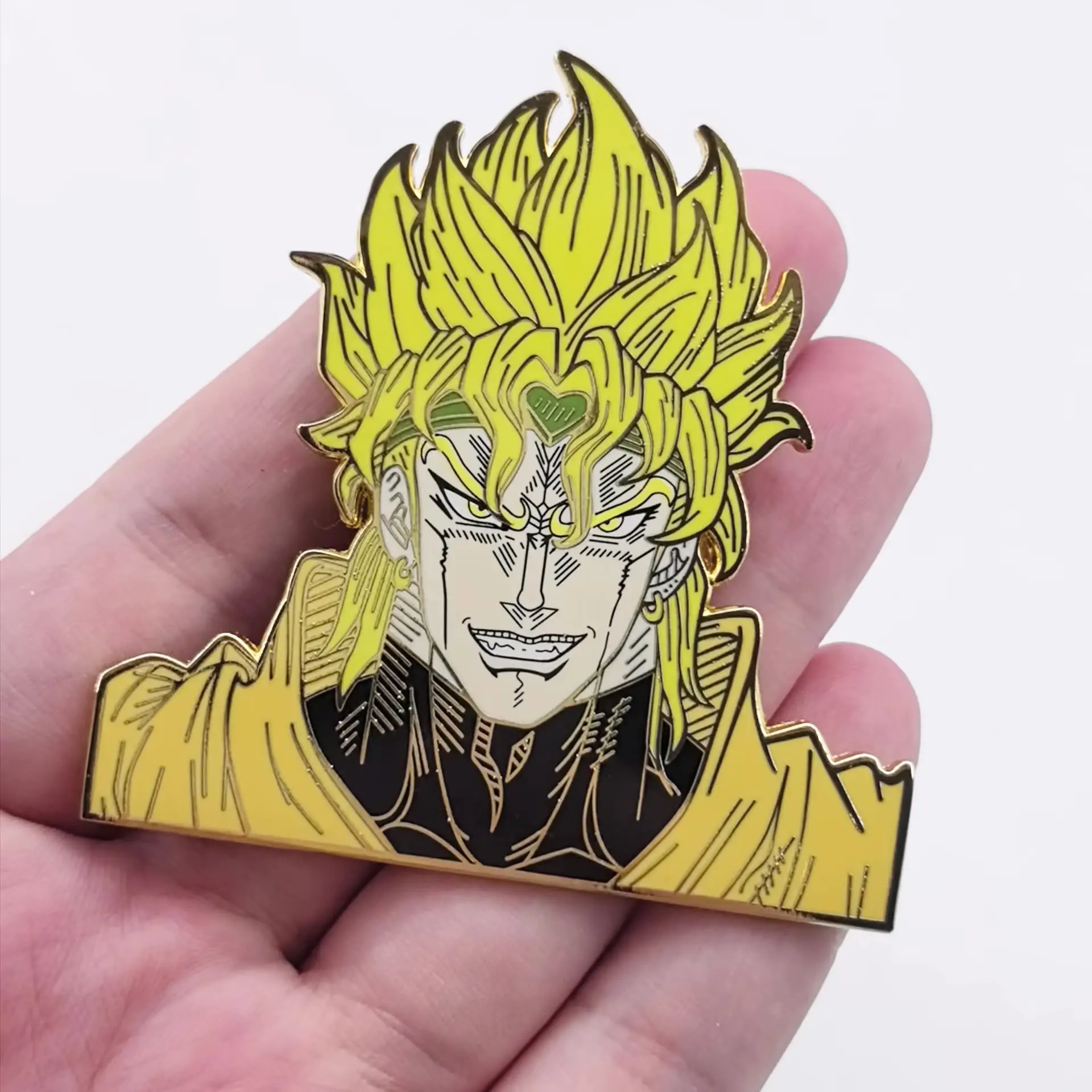JoJo's Bizarre Adventure Anime Peripheral Metal Badges DIO Brooch Pins Accessories