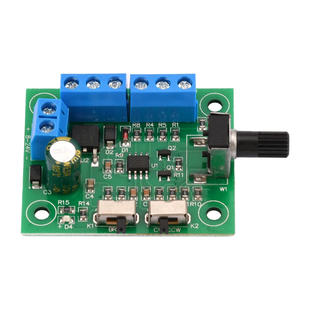 DC8-24V Brushless DC Motor Speed Controller Driver PWM Speed Control Board Pinpoint Regulator Forward And Backward Control 18KHz