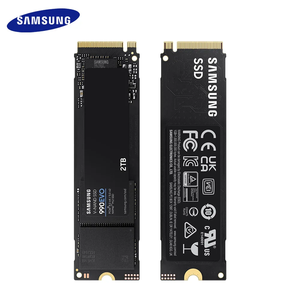 SAMSUNG SSD Internal Solid State Drive 990 EVO NVMe M.2 SSD 1TB 2TB asli Hard Disk Drive membaca 5000 mb/s untuk Desktop Laptop