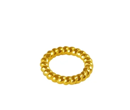 18k gold spacers for bracelet au750 jewelry parts gold beads twisted spacers 2.5mm 3mm 4mm 5mm