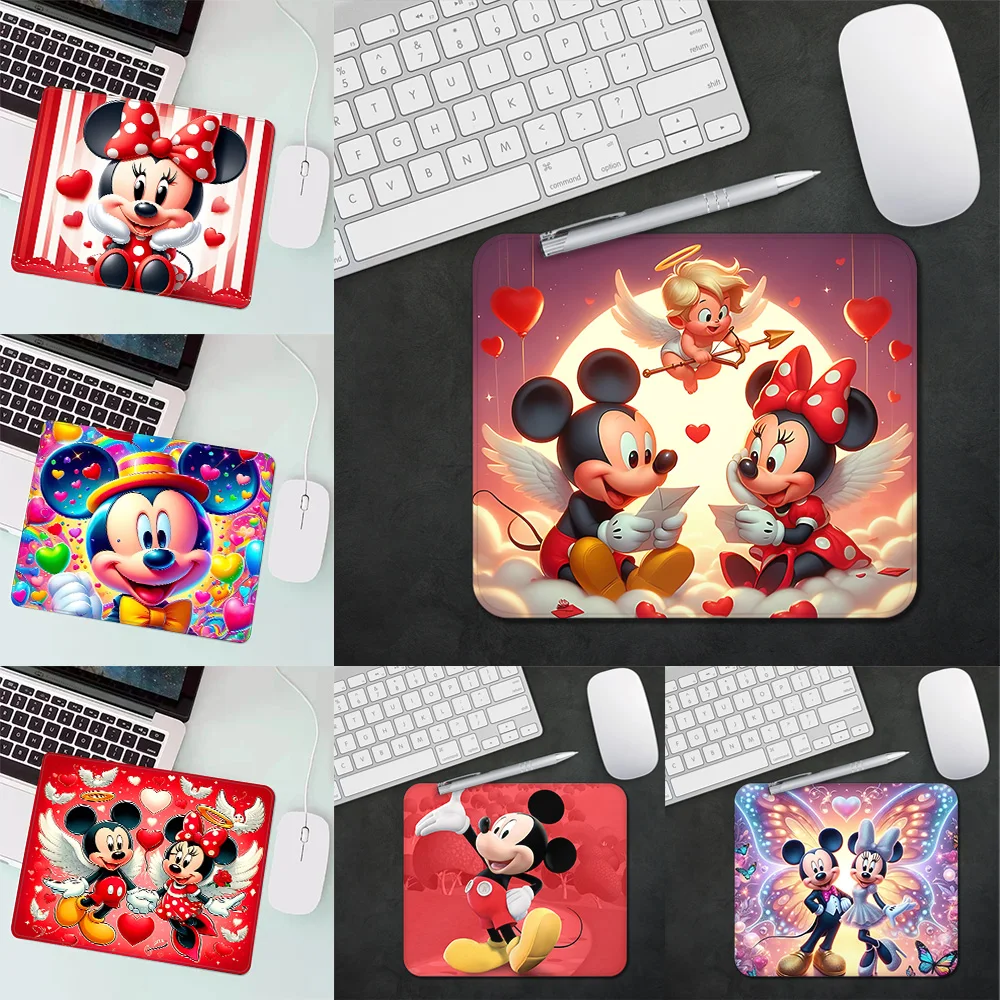 

Cartoon Cute Mickey Mouse Minnie Couple Gaming Mouse Pad Mousepad For PC Gamer Desktop Decoration Office Mouse Mat Deskmat Rug