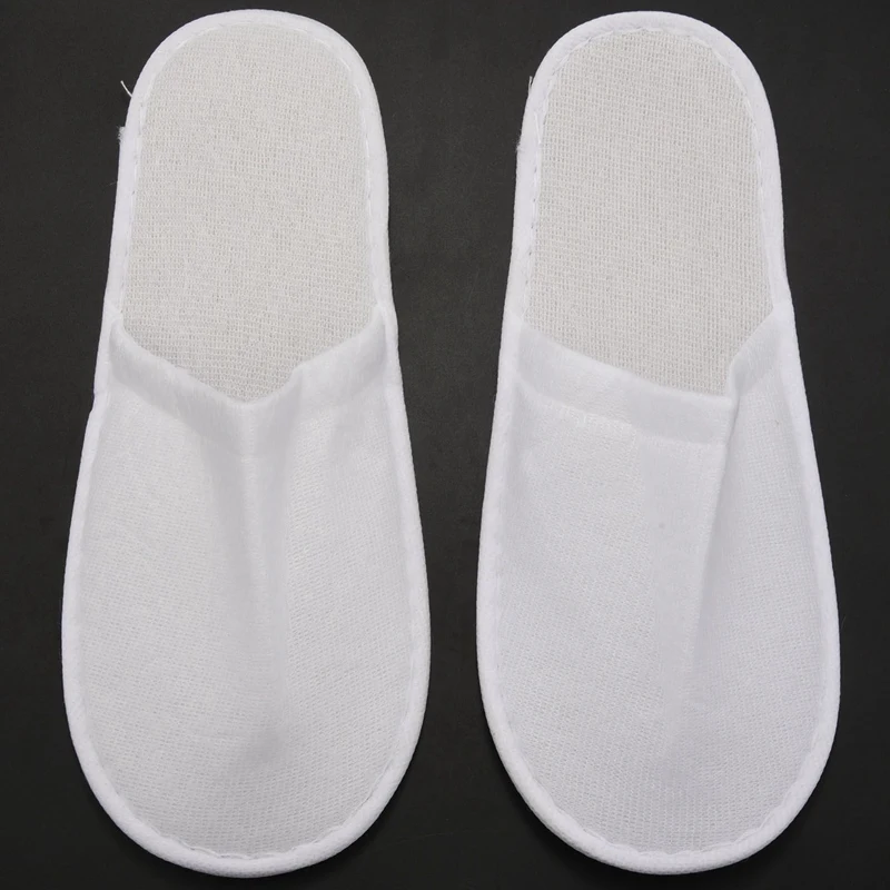 Disposable Slippers,36 Pairs Closed Toe Disposable Slippers Fit Size For Men And Women For Hotel,Spa Guest Used (White)