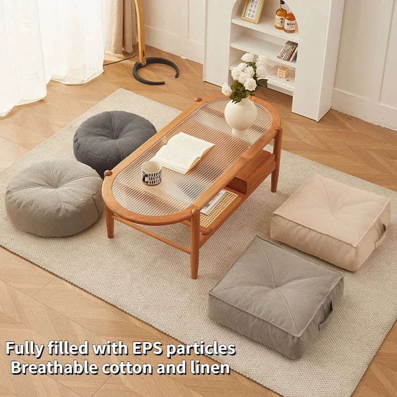 

Cushions Futon Tatami Mats Floor Footstool Bay Window Square Stool Thickened Nordic Style Pouf Small Bench Living Room Low Stool