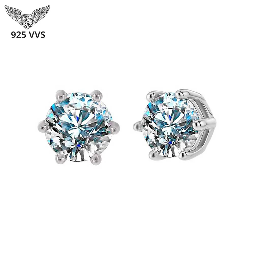 

Серьги-гвоздики из серебра 925 пробы с магнитным муассанитом, в стиле хип-хоп, без прокола, с эффектом VVS, унисекс, подарок