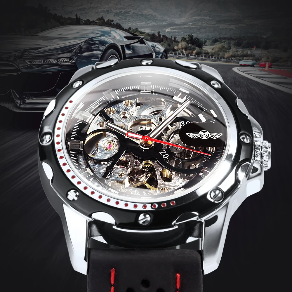 Luxury Watch Rubber Strap - WINNER Jam Tangan Mekanis Olahraga Pria