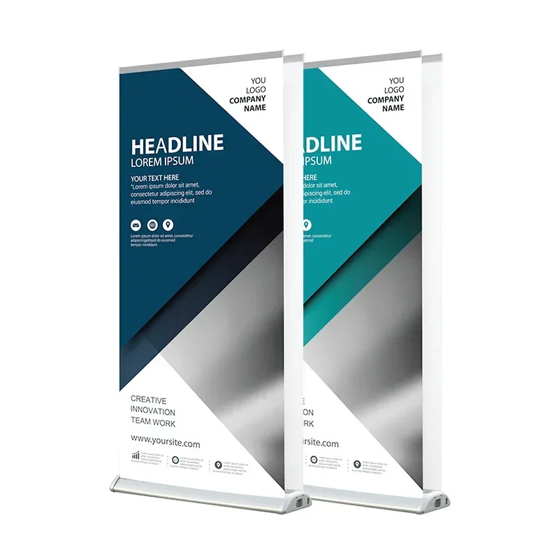Quality Factory Outlets Advertising Wide Economic Base Roll Up Banner Man Carried Display With Stand For Fair Booth LEDs