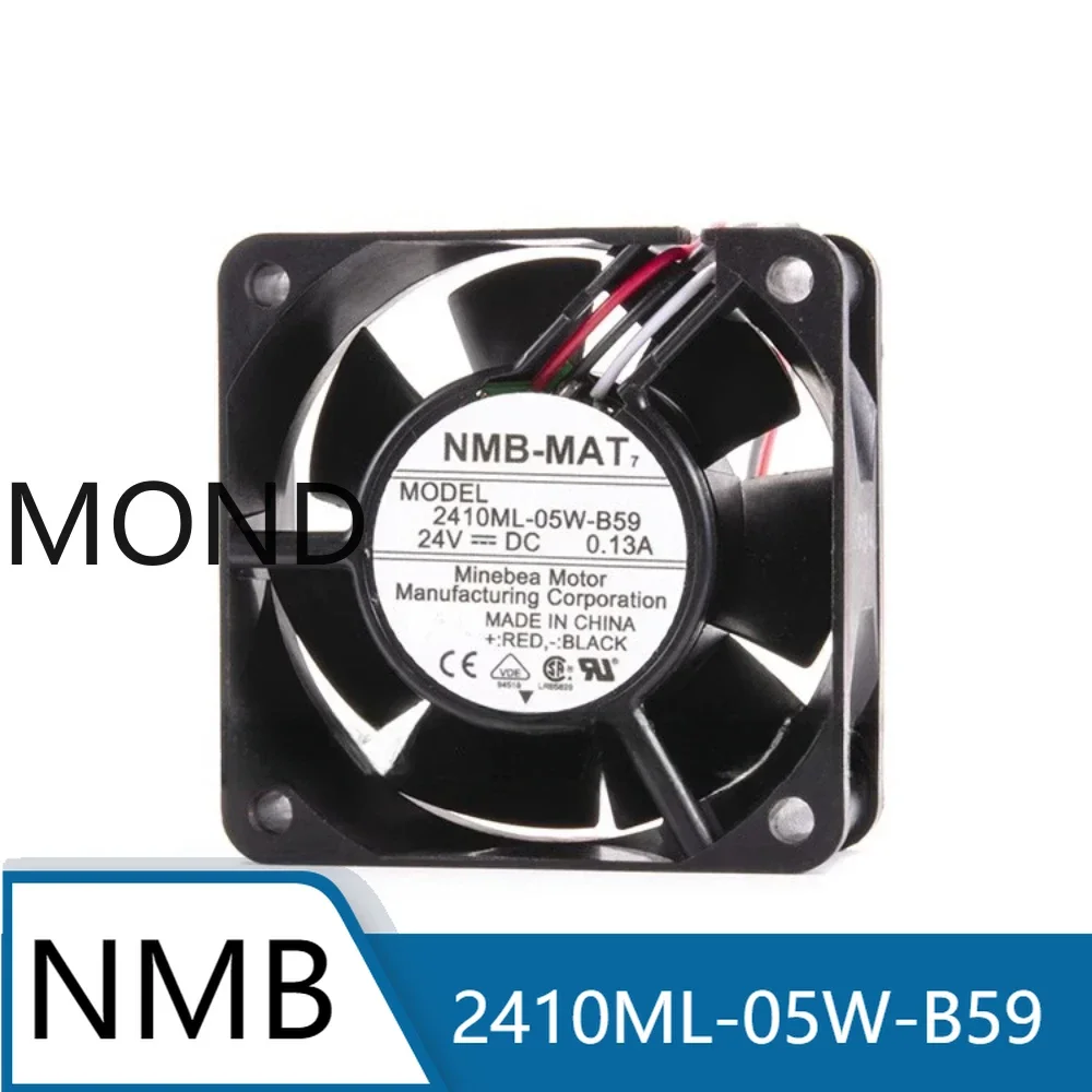 

2410ML-05W-B59 Server Fan for NMB NMB-MAT Dual Ball Axial Flow CPU Power Supply Inverter Cooling Fan 6025 6CM DC24V 0.13A