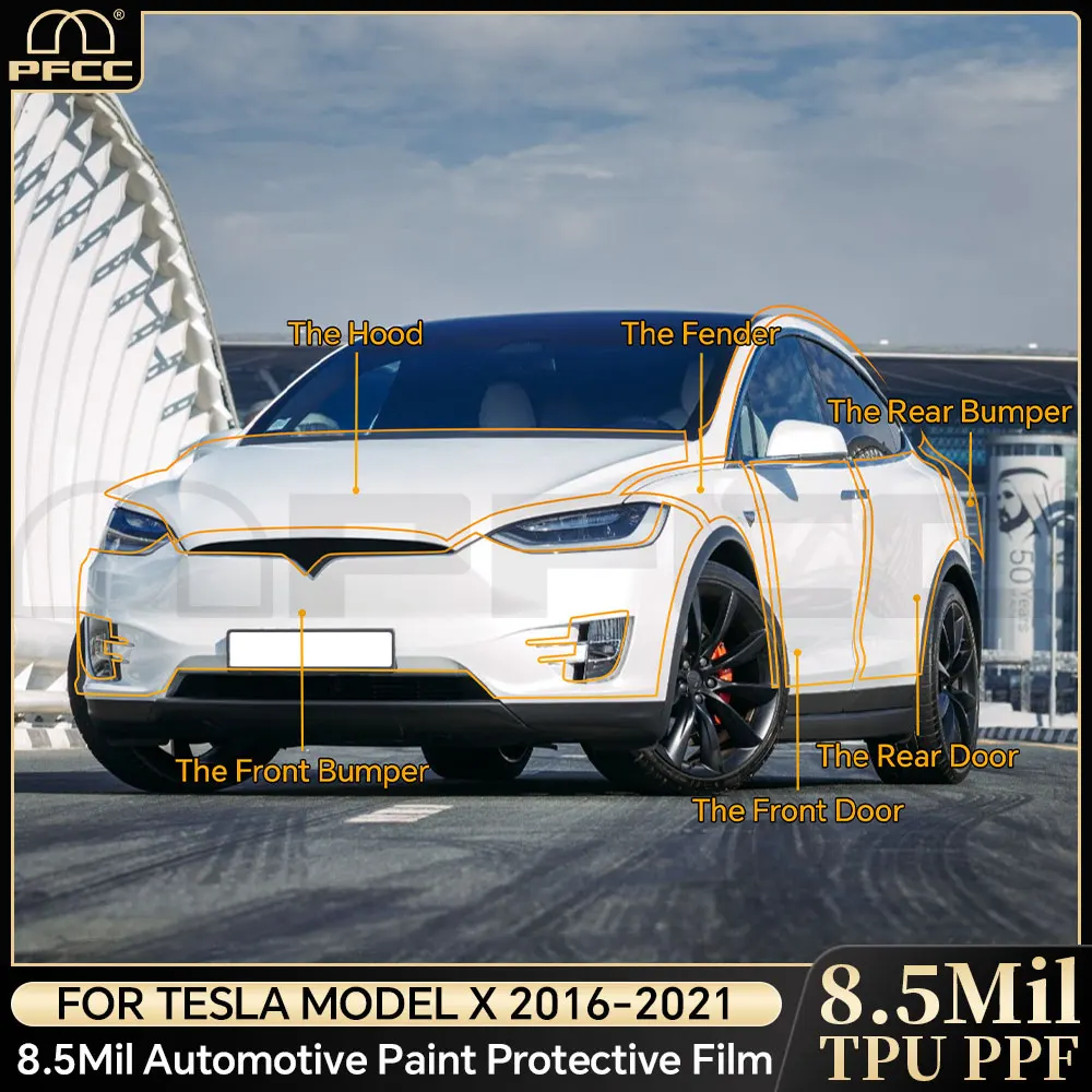 

Для Tesla Model X 2016-2021 предварительно вырезанная защитная пленка для краски, автомобильный прозрачный комплект, наклейка PPF, ТПУ, прозрачные аксессуары для кузова, Стайлинг
