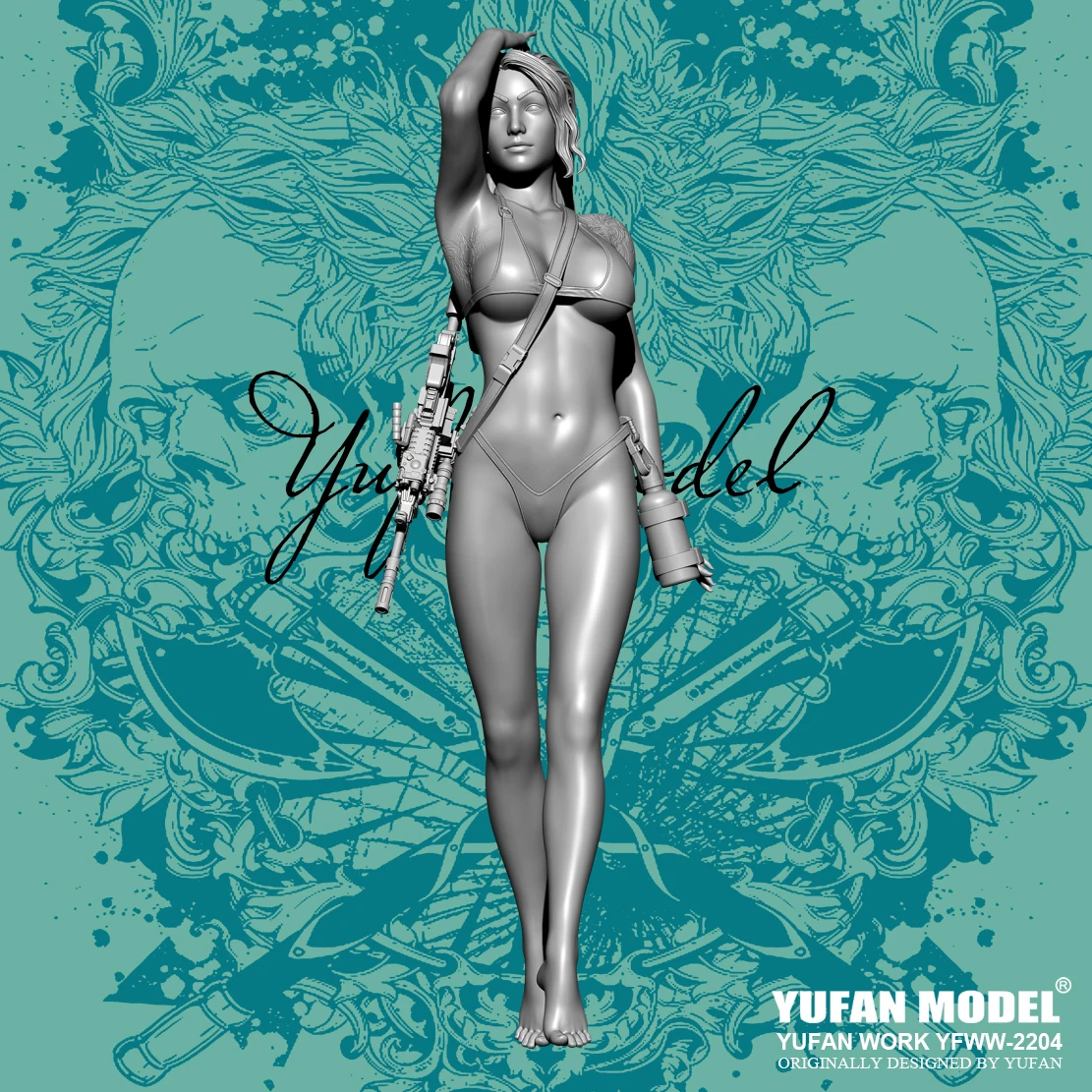 YUFANMODEL1/35 1/24 1/18Resin model kits figure beauty colorless and self-assembledYFWW-2204