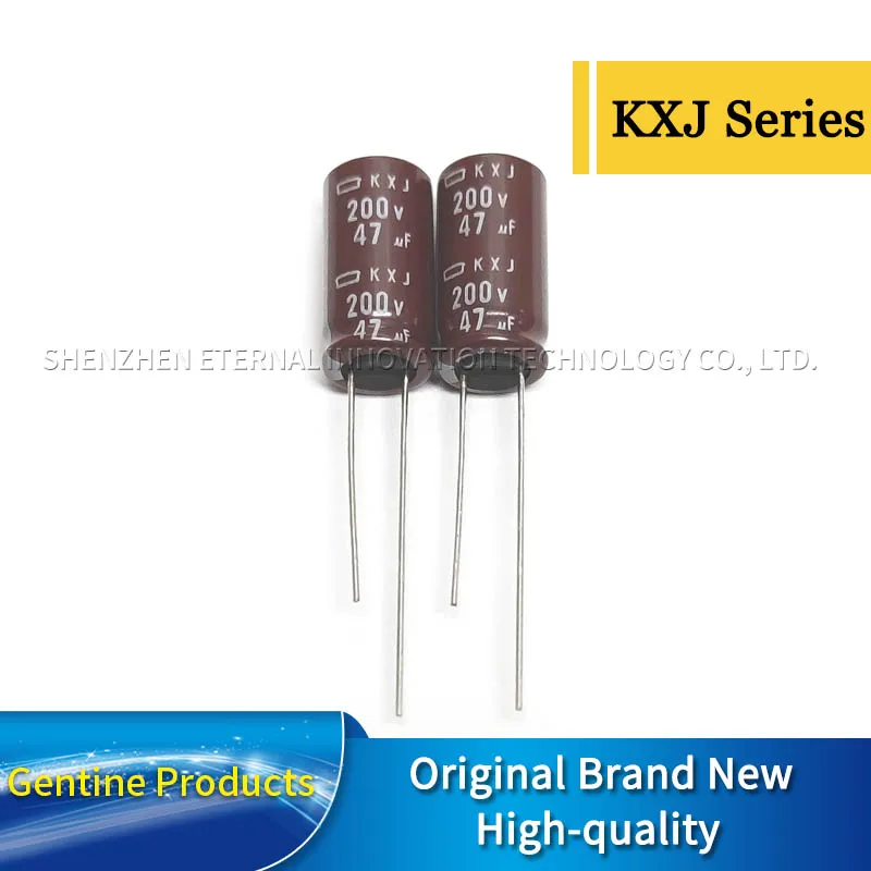 10PCS 200V47UF KXJ 10X20 EKXJ201ELL470MJ20S Original Brand New Rubycon Electrolytic Capacitors Low Impedance Long Life